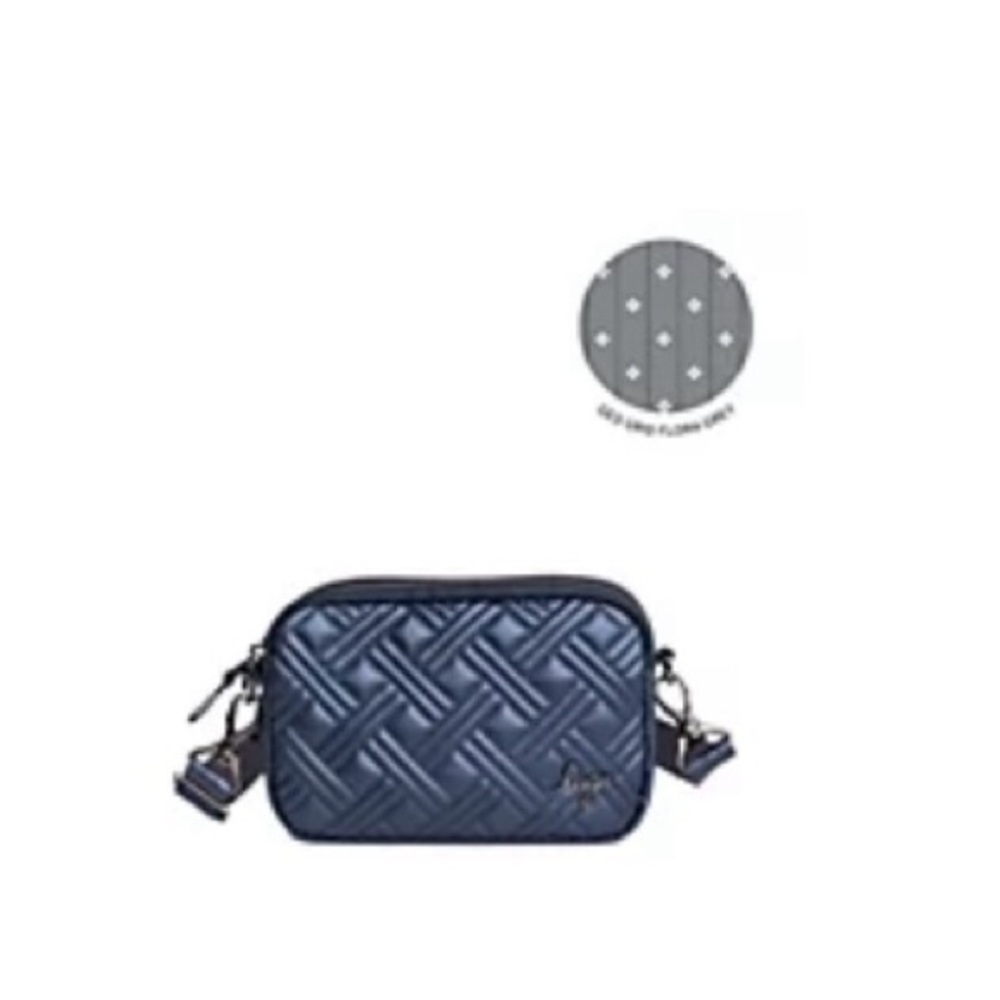 Lug Navy Quilted Crossbody Bag